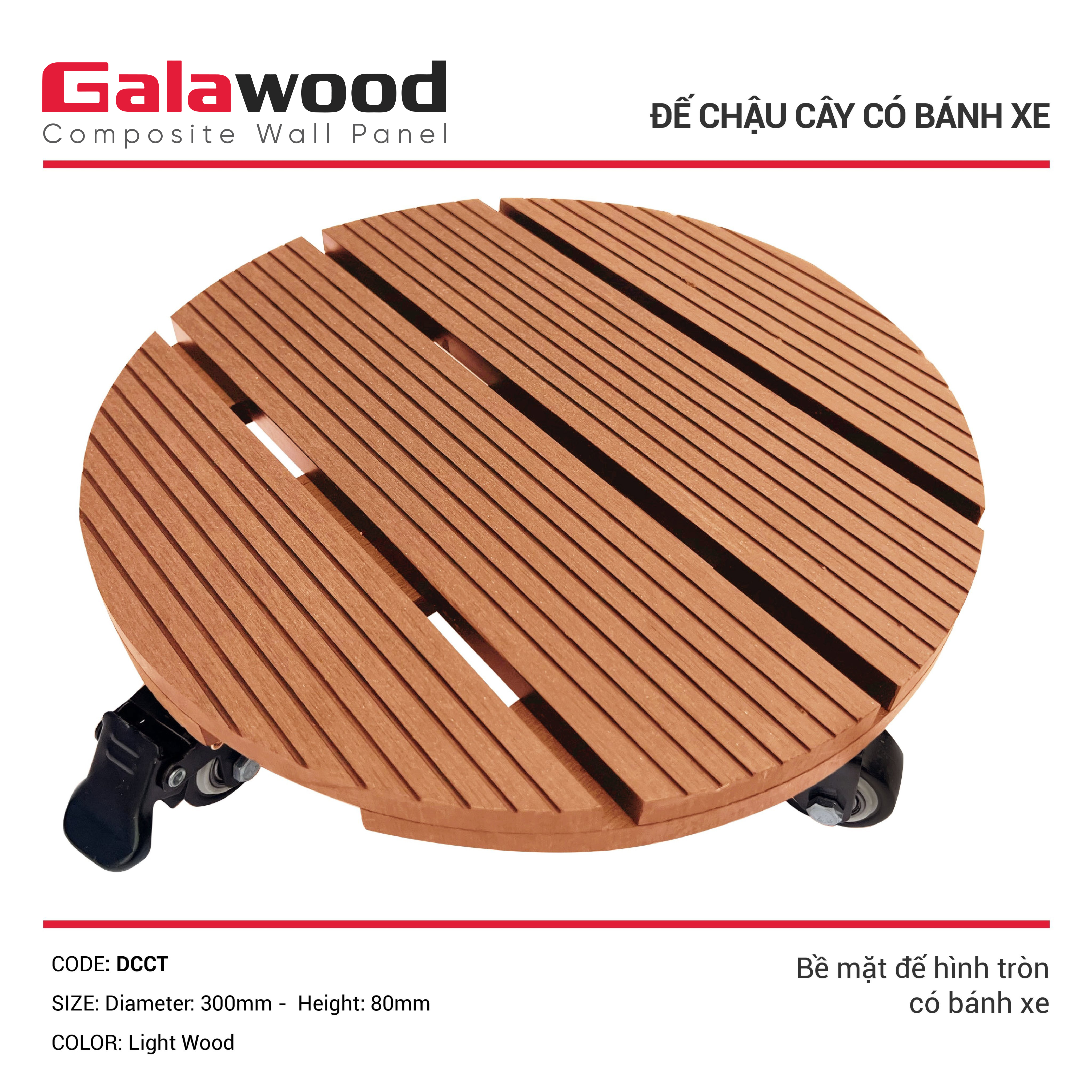 ĐẾ TRÒN CHẬU CÂY CÓ BÁNH XE GALAWOO