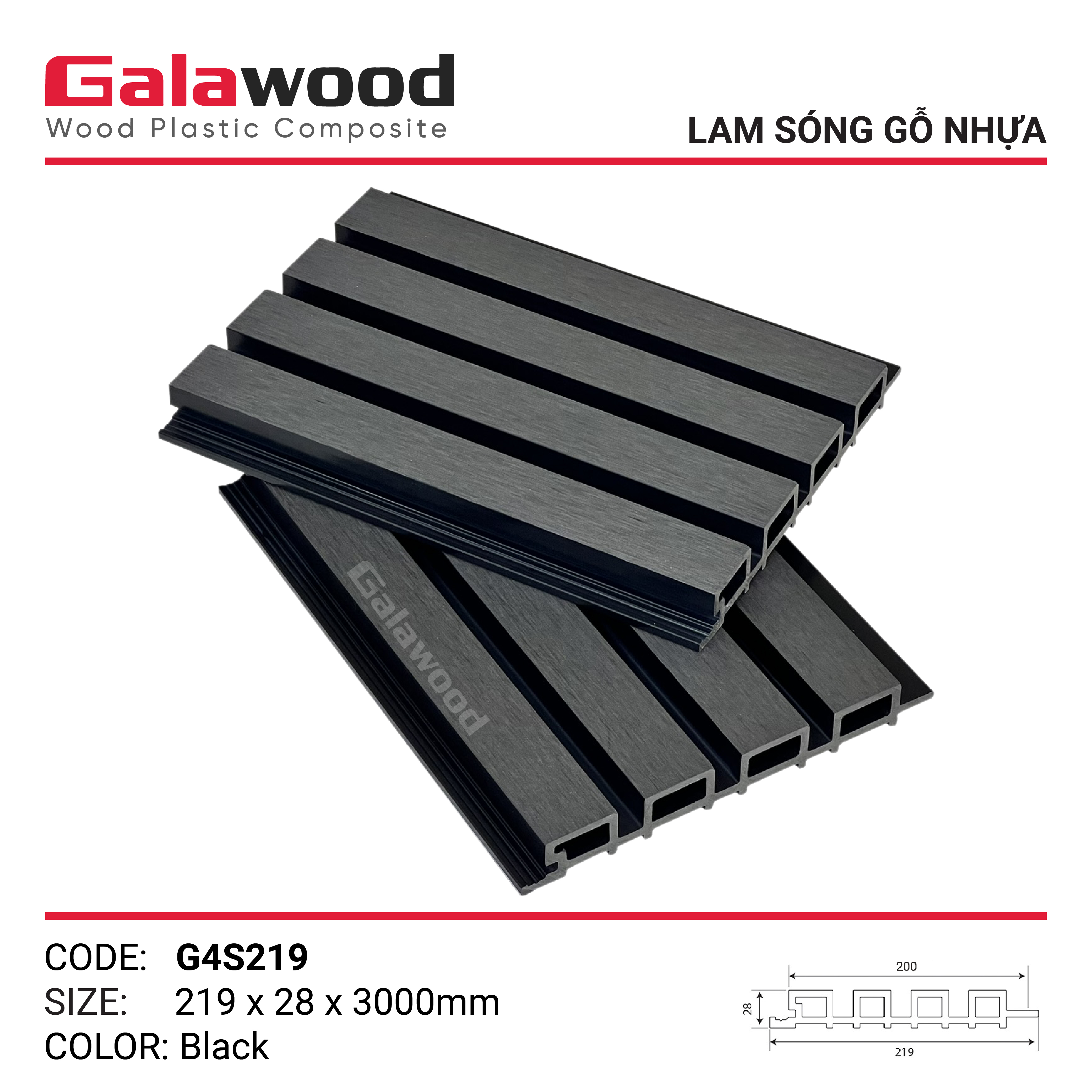 G4S219 – BLACK LAM SÓNG GỖ NHỰA