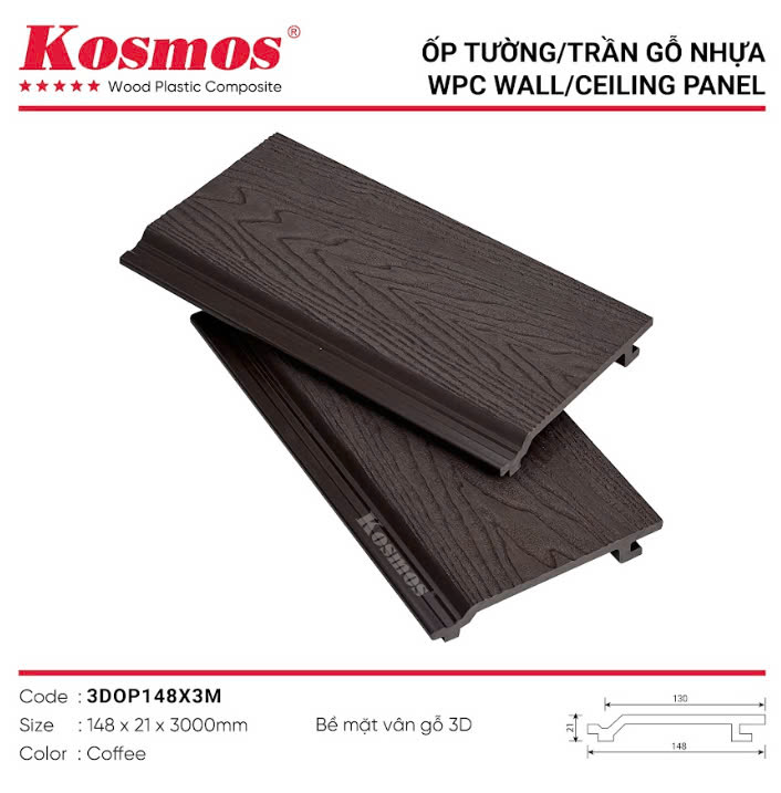 3DOP148 x 3m TẤM ỐP NHỰA KOSMOS