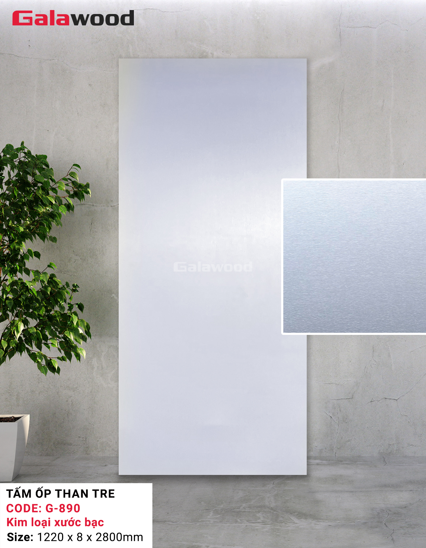 Galawood G-890 tấm ốp than tre galawood