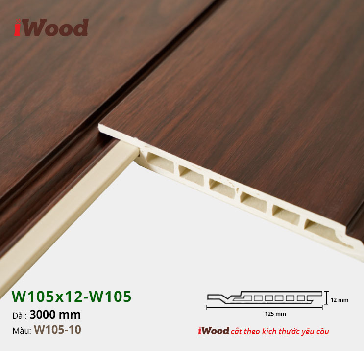 TẤM ỐP IWOOD HÈM U W105-10