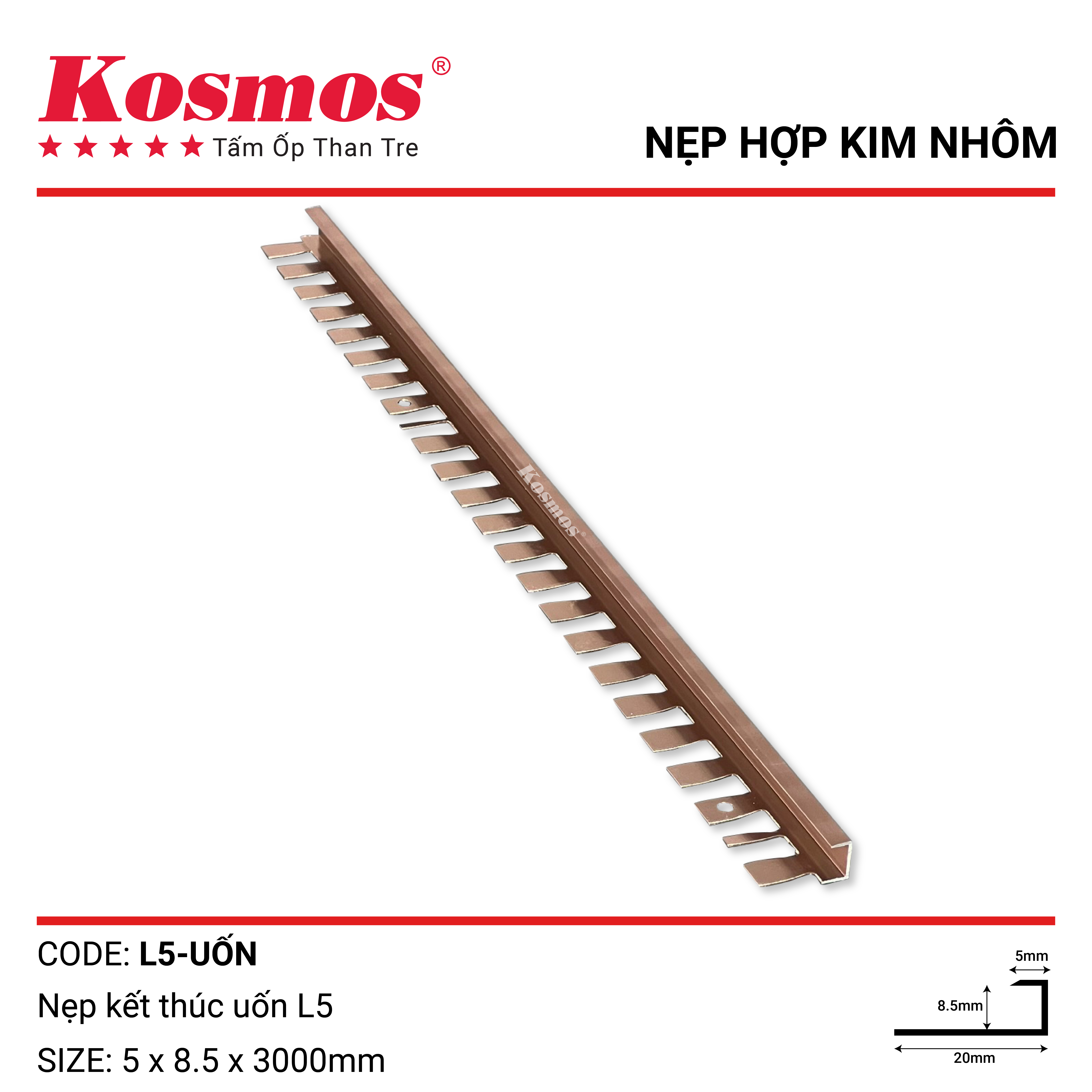 NẸP KẾT THÚC L5-UỐN SÂM PANH