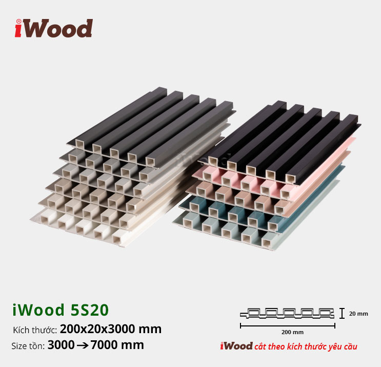 LAM 5 SÓNG IWOOD TỔNG HỢP MÀU 5S20