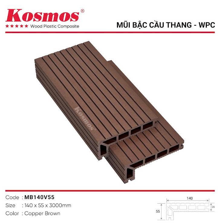 MB140V55 – MŨI BẬC CẦU THANG Copper Brown