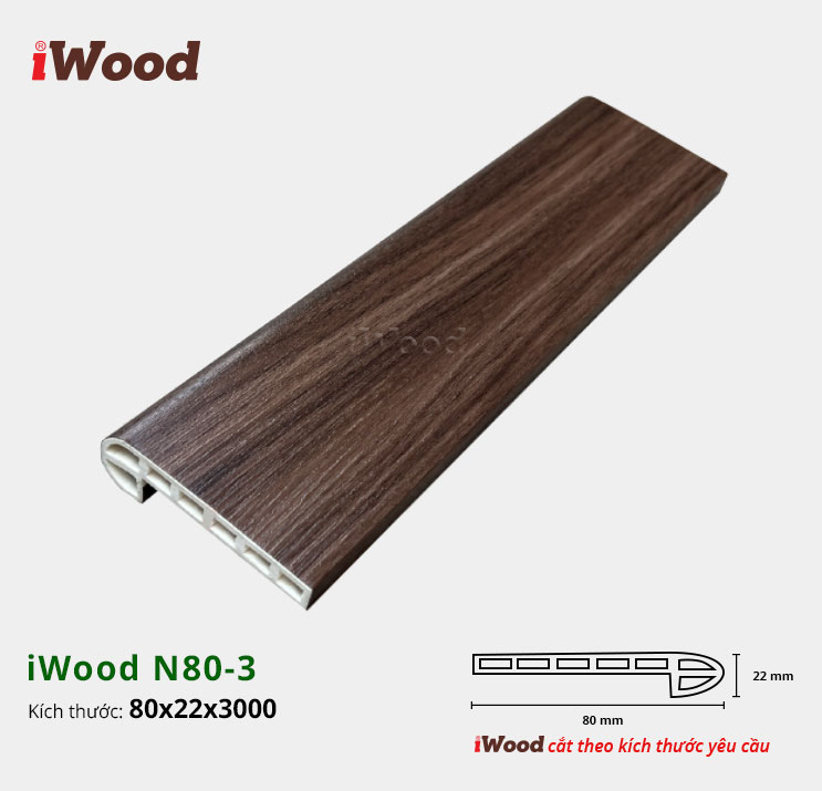 NẸP BẬC CẦU THANG IWOOD N80-3