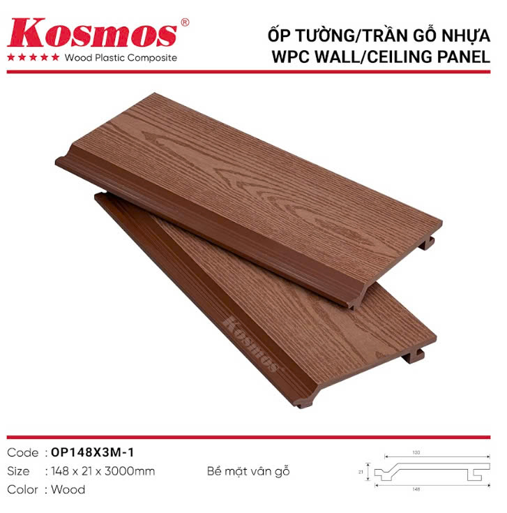OP148X3M-1 TẤM ỐP NHỰA KOSMOS