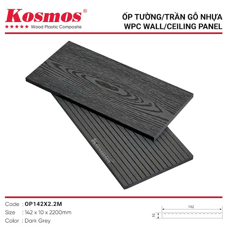 OP142 x 2.2m TẤM ỐP NHỰA KOSMOS