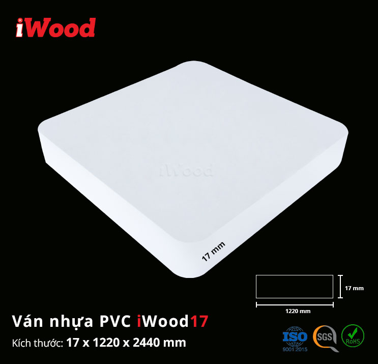 VÁN NHỰA  PVC IWOOD 17MM