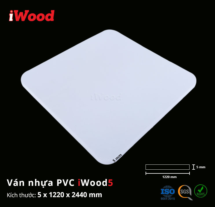 VÁN NHỰA  PVC IWOOD 5MM
