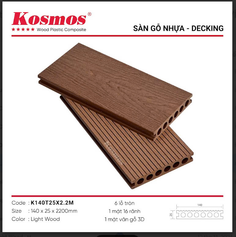 K140T25  sàn nhựa kosmos