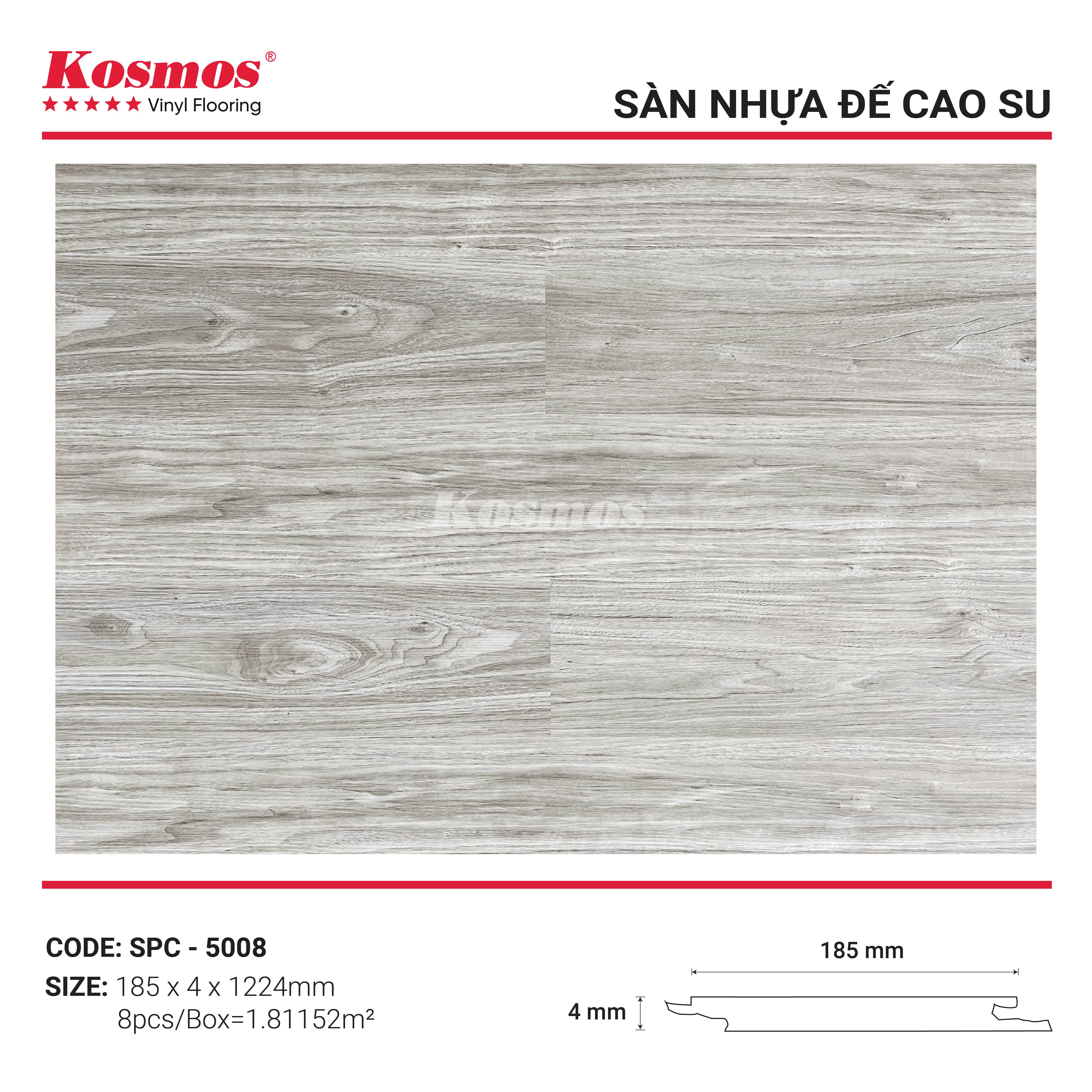 SPC-5008 SÀN NHỰA ĐẾ CAO SU KOSMOS