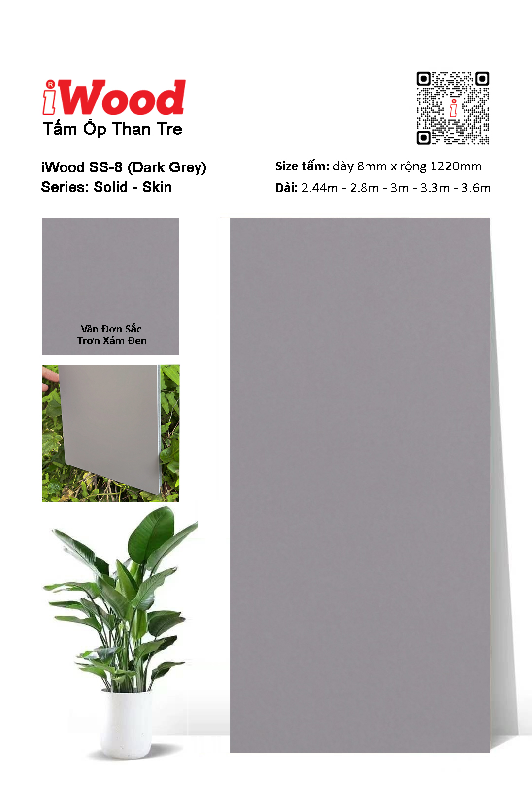 TẤM ỐP THAN TRE IWOOD SS-8