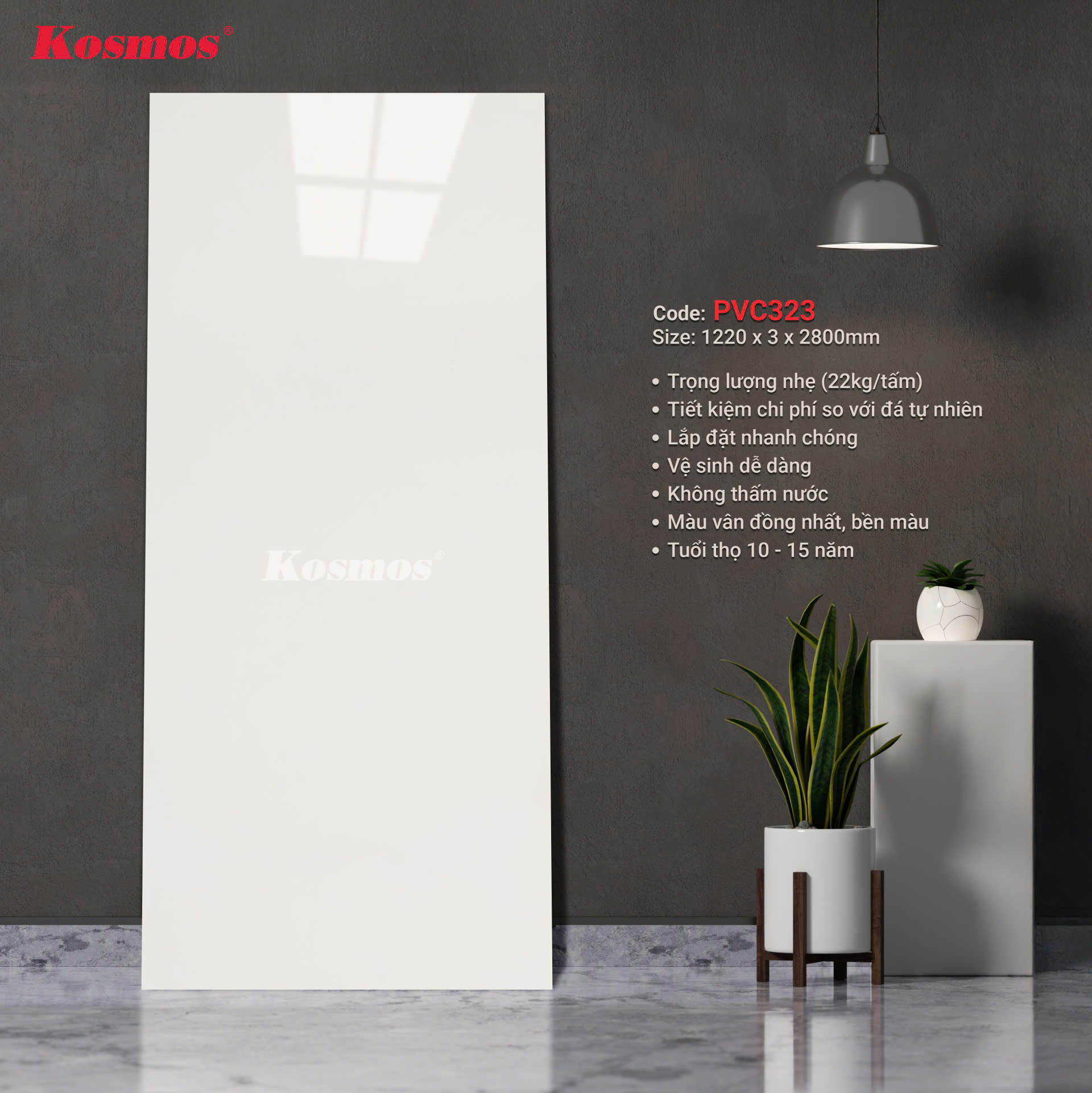 PVC 323 TẤM ỐP KOSMOS