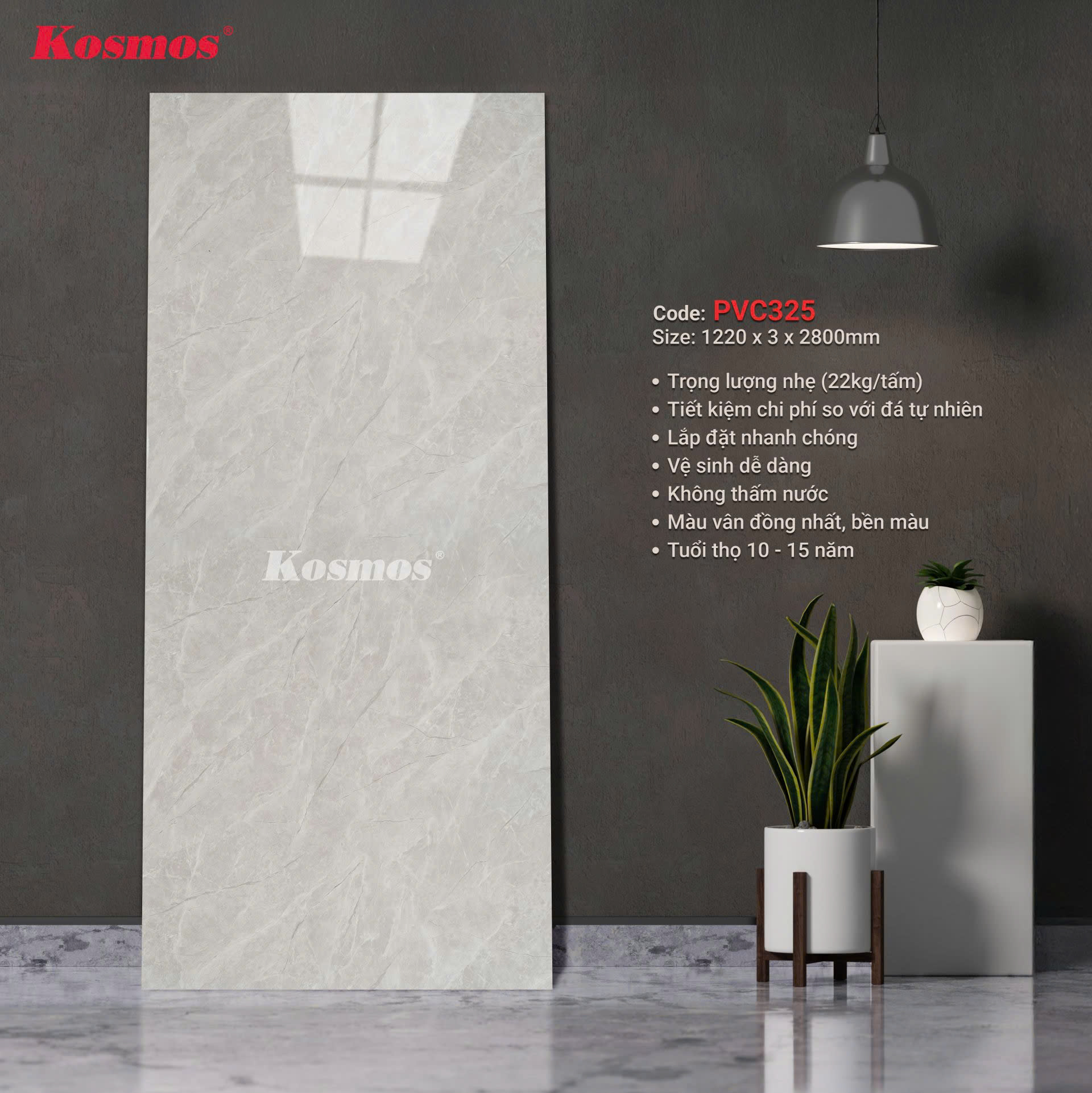 PVC 325 TẤM ỐP KOSMOS