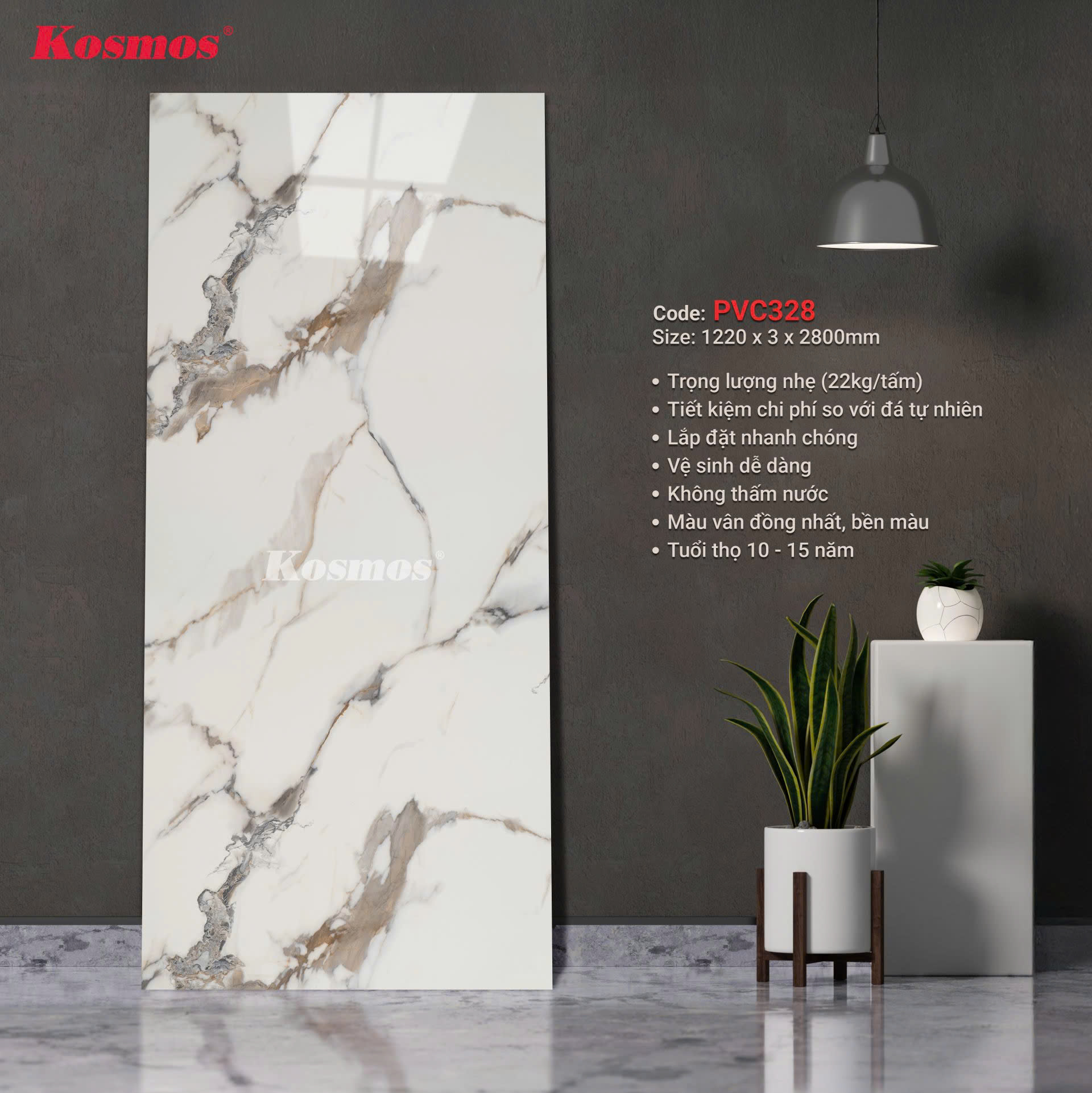 PVC 328 TẤM ỐP KOSMOS