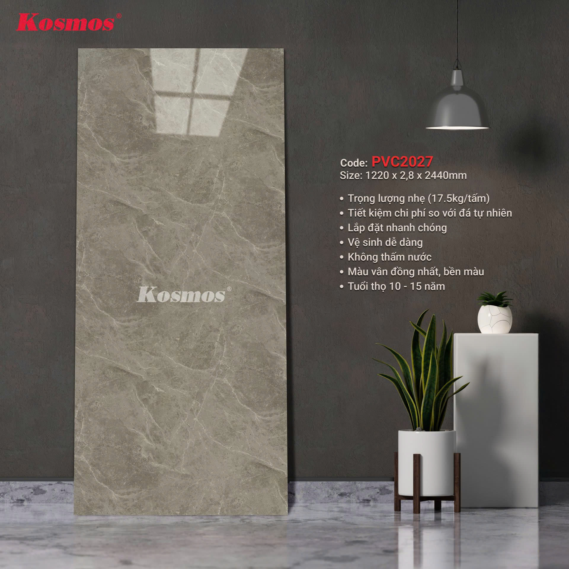 PVC 2027 TẤM ỐP KOSMOS